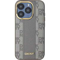 DKNY Kockás mintás borító MagSafe-el* iPhone 15 Pro készülékhez - bézs