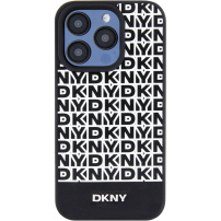 DKNY Repeat Pattern Bottom Stripe tok MagSafe-el iPhone 14 Pro Max készülékhez - fekete