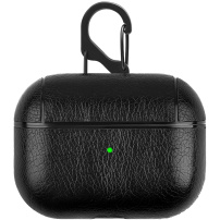 Borító PU műbőrből karabinerrel - AirPods Pro - fekete