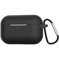 Szilikon tok karabinnal AirPods Pro - fekete