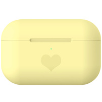 Szilikon tok szívvel - AirPods Pro - sárga