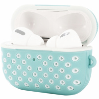 Szilikon védőtok - AirPods Pro - kék-fehér