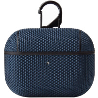 Textil védőtok karabinerrel - AirPods Pro - kék