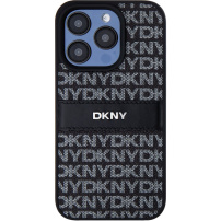 DKNY Repeat Pattern Tonal Stripe tok iPhone 15 Pro Max készülékhez - fekete
