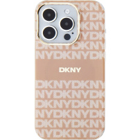 DKNY Ismétlődő mintás tónusos csíkos burkolat MagSafe-el* iPhone 13 Pro Maxhez - rózsaszín