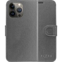 FIXED FIT Shine flip cover borító - iPhone 13 Pro - antracit