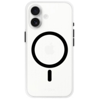 FIXED MagPurity átlátszó borító fekete MagSafe iPhone 16 Plus-hoz - átlátszó