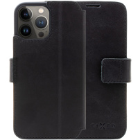 FIXED ProFit bőr flip cover tok - iPhone 13 Pro - fekete