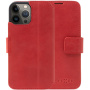 FIXED ProFit bőr flip cover tok - iPhone 13 Pro - piros
