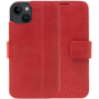 FIXED ProFit bőr flip cover tok - iPhone 14 - piros