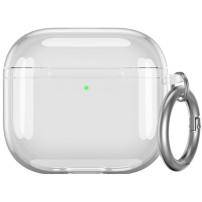 Átlátszó tok karabinerrel AirPods 4 / 5 - víztiszta