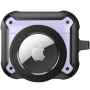 2 az 1-ben szuper tartós védőtok - AirPods 3 / AirTag 1 / 2 - lila