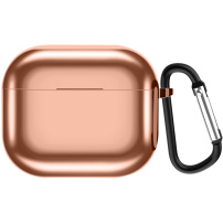 Védő fém tok - AirPods 3 - rózsaszín-arany