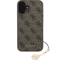 Guess 4G Charms borító iPhone 16-hoz - barna