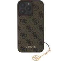 Guess 4G Charms borító iPhone 16 Pro Max készülékhez - barna