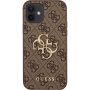 Guess 4G Metal Logo tok - iPhone 12 / 12 Pro - barna