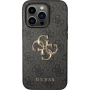 Guess 4G Metal Logo tok - iPhone 15 Pro - szürke