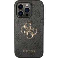 Guess 4G Metal Logo tok - iPhone 15 Pro - szürke