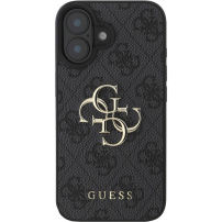 Guess 4G fém logó borító iPhone 16 Plus készülékhez - szürke