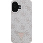 Guess 4G Strass Triangle fém logó borító iPhone 16-hoz - rózsaszín