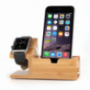 Fából készült dokkoló és töltő állomás / állvány Apple Watch 38mm / 42mm a iPhone 7 / 7 Plus / 6S / 6S Plus / 6 / 6 Plus a iPhone 5 / 5S / 5C -re