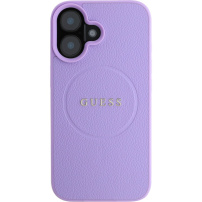 Guess Szemcsés Classic Embléma borító MagSafe-gyel * iPhone 16 Plus - lila