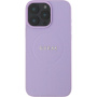 Guess Szemcsés Classic Embléma borító MagSafe-gyel* iPhone 16 Pro készülékhez - Lila