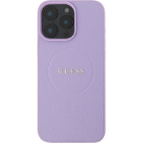 Guess Szemcsés Classic Embléma borító MagSafe-gyel* iPhone 16 Pro készülékhez - Lila