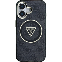 Guess IML 4G csillogó és háromszög logós tok MagSafe-el* iPhone 16-hoz - szürke