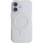 Guess IML csillogó gyűrű borító MagSafe-el* iPhone 16-hoz - átlátszó
