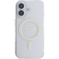 Guess IML csillogó gyűrű borító MagSafe-el* iPhone 16-hoz - átlátszó