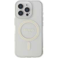 Guess IML csillogó gyűrű borítás MagSafe-el* iPhone 16 Pro készülékhez - átlátszó