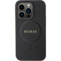 Guess Saffiano tok MagSafe -vel - iPhone 15 Pro - fekete