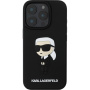 Karl Lagerfeld 3D gumis Ikonik borítás iPhone 16 Pro Max készülékhez - fekete