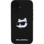Karl Lagerfeld Choupette fej szilikon burkolat MagSafe-el* iPhone 16-hoz - fekete