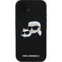 Karl Lagerfeld Duplafejű szilikon borítás MagSafe-el* iPhone 16 Plus készülékhez - fekete