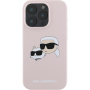 Karl Lagerfeld Duplafejű szilikon burkolat MagSafe-el* iPhone 16 Pro Max készülékhez - rózsaszín