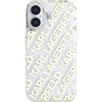 Karl Lagerfeld IML galvanizált ismétlődő logó borító iPhone 16-hoz - arany