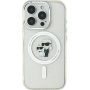 Karl Lagerfeld IML Glitter Karl és Choupette csillogó borító MagSafe-el* iPhone 16 Pro készülékhez - Ezüst