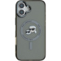 Karl Lagerfeld IML K&CH Heads fémváz burkolat MagSafe-el* iPhone 16-hoz - szürke