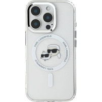 Karl Lagerfeld IML K&CH Heads fémváz burkolat MagSafe-el* iPhone 16 Pro Max készülékhez - átlátszó