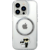 Karl Lagerfeld IML Karl és Choupette NFT burkolat MagSafe-el* iPhone 15 Pro készülékhez – átlátszó