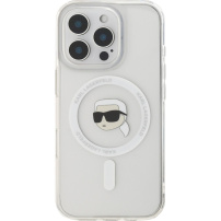 Karl Lagerfeld IML Karl Head fémváz burkolat MagSafe-el* iPhone 16 Pro Max készülékhez - átlátszó