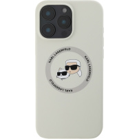 Karl Lagerfeld K&CH Heads szilikon borítás MagSafe-el* iPhone 16 Pro telefonhoz - bézs