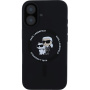 Karl Lagerfeld Karl és Choupette szilikon borítás MagSafe-el* iPhone 16 Plus készülékhez - fekete