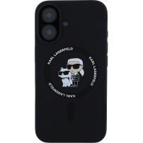 Karl Lagerfeld Karl és Choupette szilikon borítás MagSafe-el* iPhone 16 Plus készülékhez - fekete