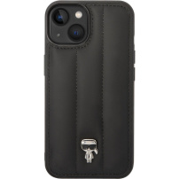 Karl Lagerfeld Quilted Puffy Ikonik Logo tok - iPhone 14 Plus - fekete