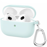 Szilikon tok karabinerrel - AirPods 3 - mentazöld