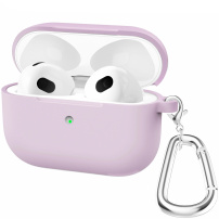 Szilikon tok karabinerrel - AirPods 3 - lila