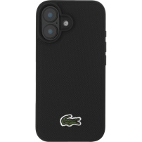 Lacoste Ikonikus Petit Pique szőtt logóborító MagSafe-el* iPhone 16-hoz - fekete